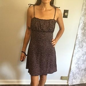 NWT floral H&M dress, black w/pink flowers, size S